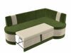 Кухонный угловой диван Токио правый угол, Зеленый\Бежевый, артикул 106534
