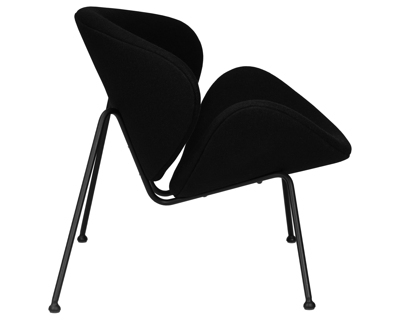 Кресло дизайнерское DOBRIN EMILY (черный ткань AF9, черное основание)
