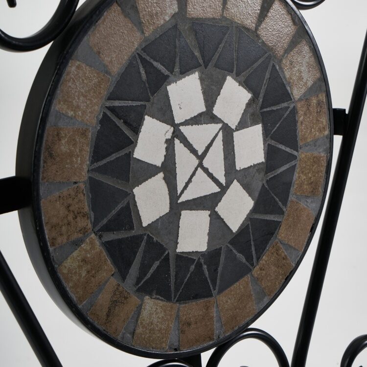Стул Secret de Maison VICENZA (mod. PL08-7451RV) металл, 36*35*91 см, черный /плитка &quot,калейдоскоп&quot,