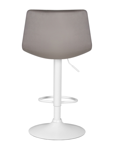 Стул барный DOBRIN TAILOR WHITE (серый велюр (MJ9-75))
