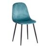 Стул BREEZE (mod. 4724) Велюр/металл , 44 х 53 х 87 см, Torquoise (бирюзовый ) HLR60 / черный