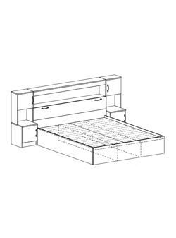 Кровать бася кр 552 с закроватным модулем