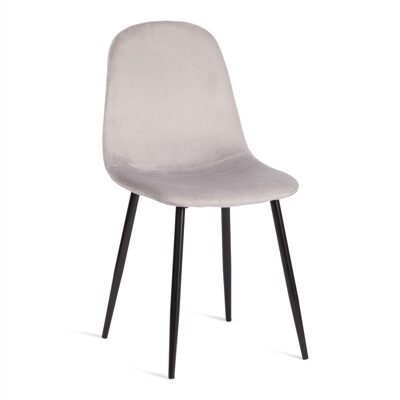 Стул BREEZE (mod. 4724) Велюр/металл , 44 х 53 х 87 см, Light grey (светло-серый) HLR14 / черный