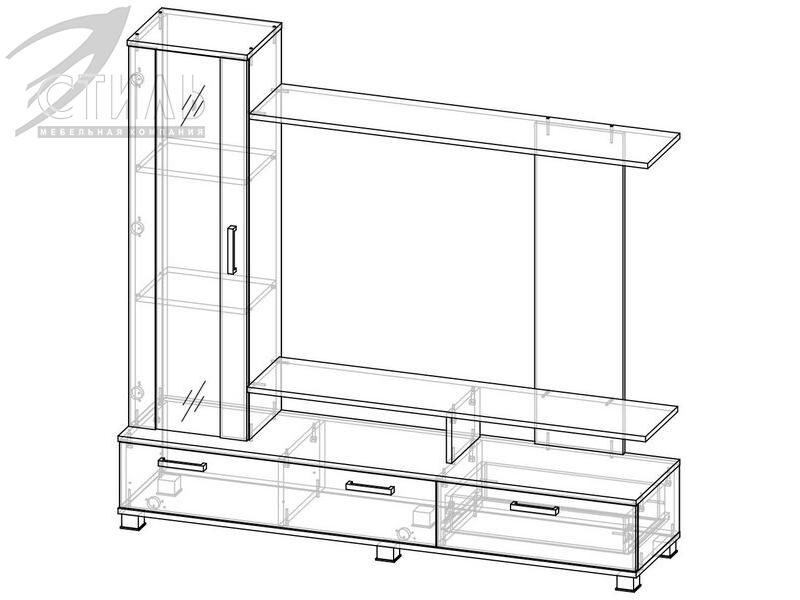 Стенка для гостиной соло 6