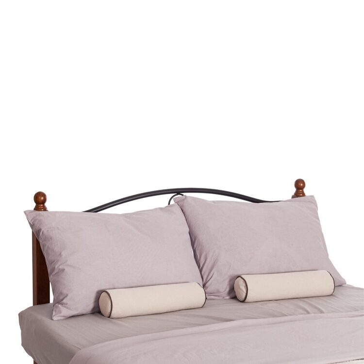 Кровать AT-803 дерево гевея/металл, 120*200 см (middle bed), красный дуб/черный
