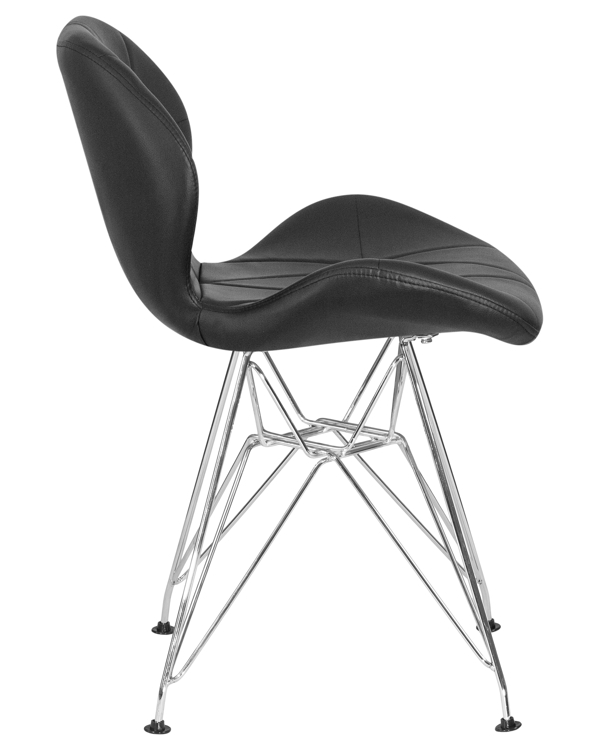Стул обеденный DOBRIN BUTTERFLY CHROME (ножки хром, цвет чёрный)