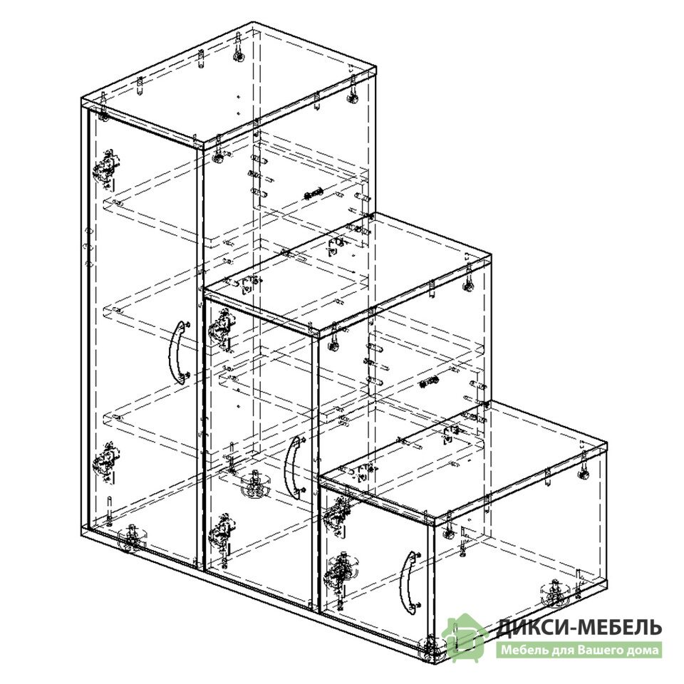 Лестница-комод Дельта-23.6 купить недорого в СПб - интернет-магазин  Дикси-Мебель