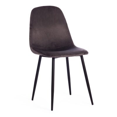 Стул BREEZE (mod. 4724) Велюр/металл , 44 х 53 х 87 см, Dark grey (темно-серый) HLR24 / черный