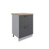 ДСВ Шкаф нижний СКХ 600 2 ящика фурнитура Hafele